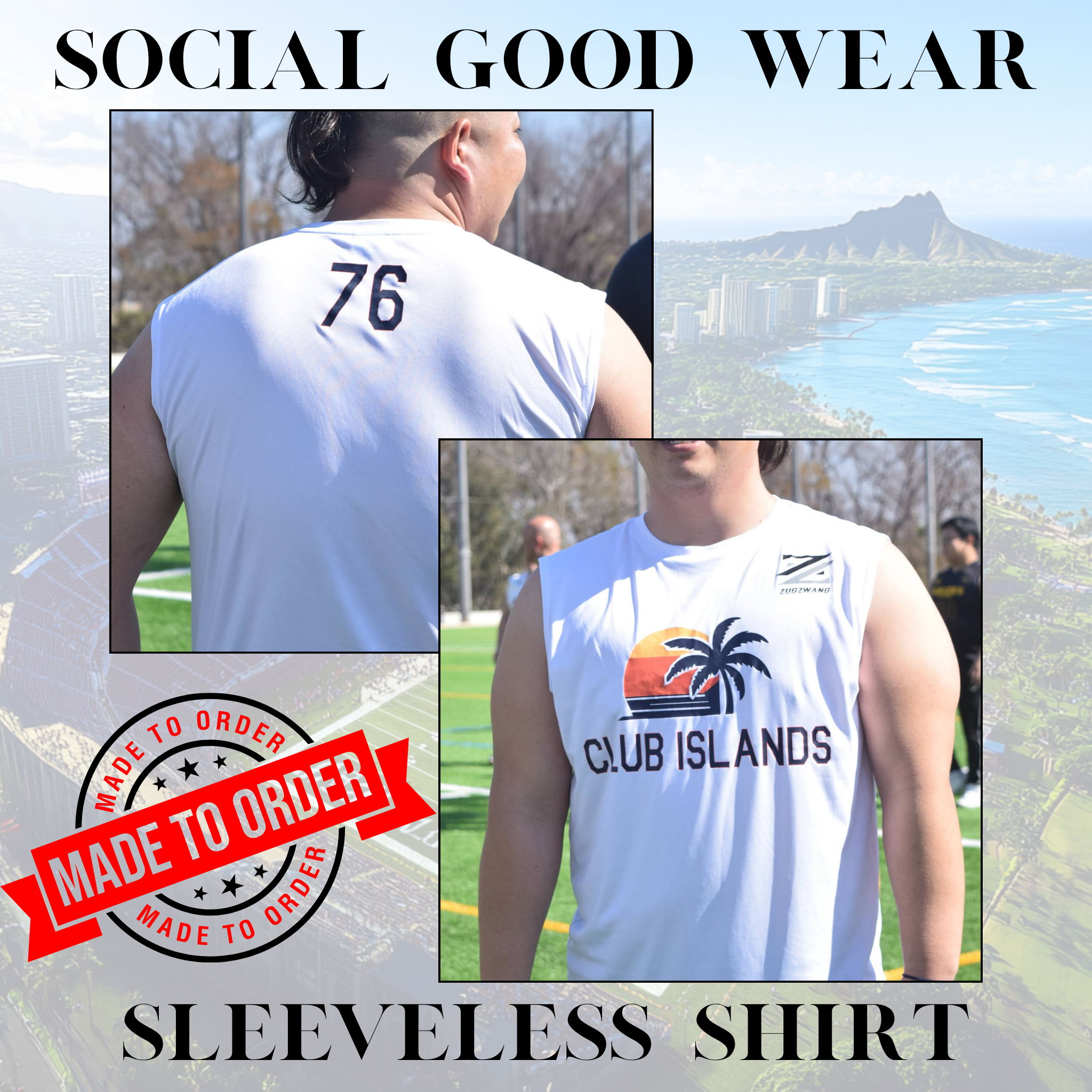 [Social Good Wear] Dry Smooth Recycled Polyester Sleeveless Shirt