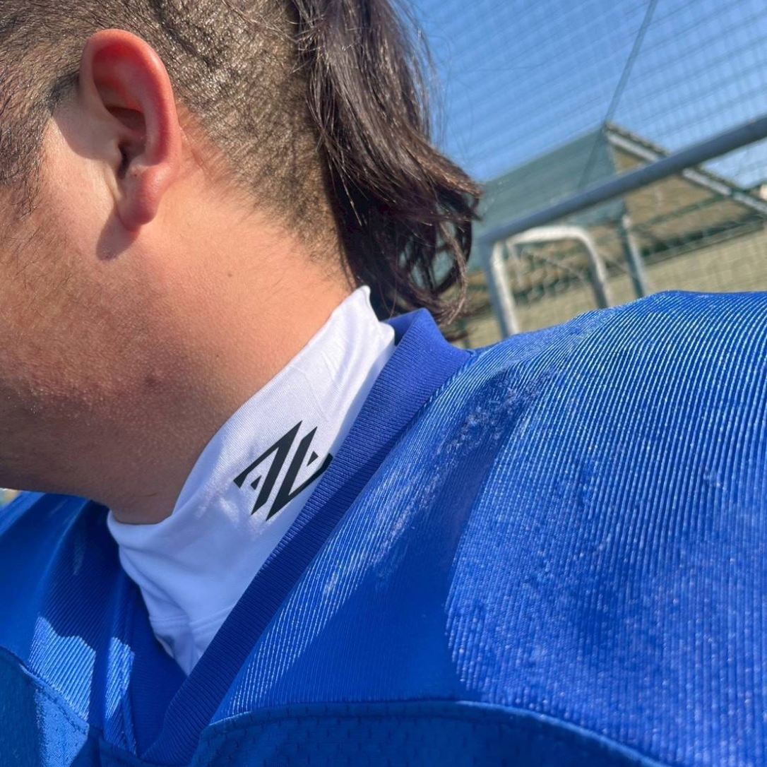 Mock Neck Compression Shirt(Short Sleeve) White